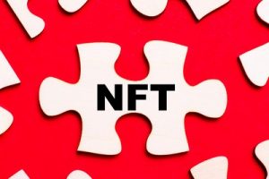 NFT Puzzle Piece Red Background