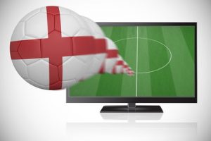 England Flag Football Flying Out Of TV