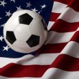 USA Flag and Traditional Football