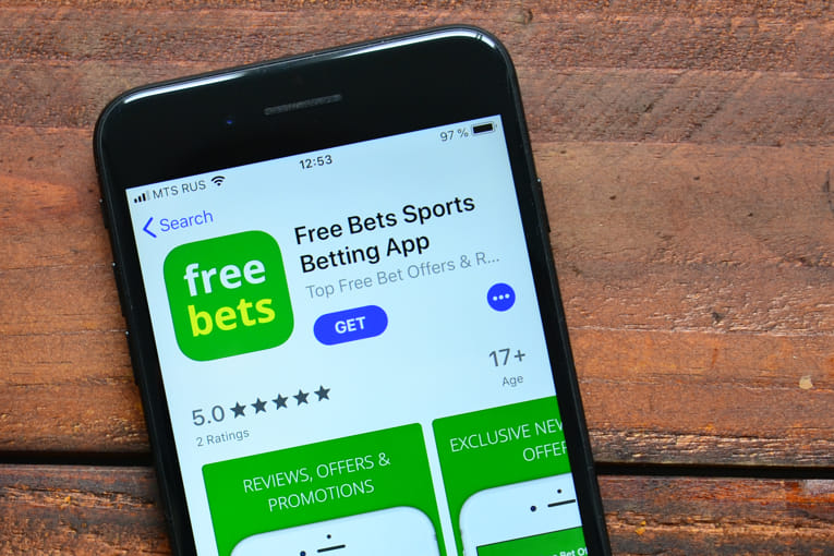 App showing Free Bets
